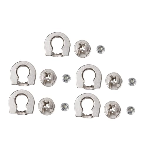 SOIMISS 5 Stück Teiliges Alloy Möbelverbinder mit Exzenter für Stabile Verbindung von Einlegeböden und Schränken Präzise Winkelhalterung Langlebig und Vielseitig für Wohn Büromöbel von SOIMISS