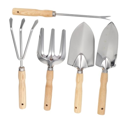 SOIMISS 5stücke Gartenschaufel Zum Lösen Von Erde Kleine Gartenschaufel Pflanzschaufeln Gartengeräte Mit Aufhängeloch Und Komfortablem Weidenholzgriff Für Topfpflanzen Und Gartenpflanzen von SOIMISS