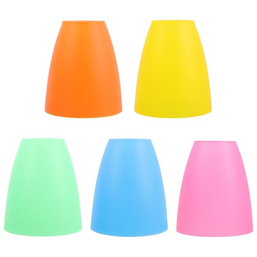 SOIMISS 5 Stück Teiliges Kunststoff Lampenschirm Langlebige Tischlampen Lichtabdeckung Einfache Montage Schutz für LED Lampen Geeignet für Wohnzimmer Schlafzimmer Büro Zufällige Farbe von SOIMISS