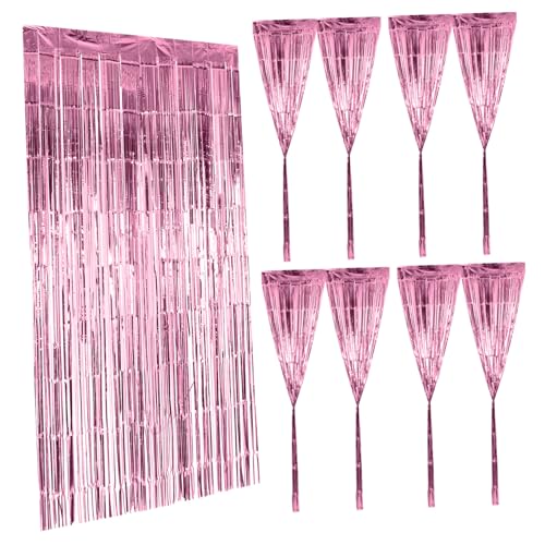 SOIMISS 5 Stück Teiliges Lametta Vorhang Metallic Glänzende Party Dekoration Vielseitiger Streamer Hintergrund für Tür Fenster Wand Wiederverwendbar Einfach zu Befestigen von SOIMISS