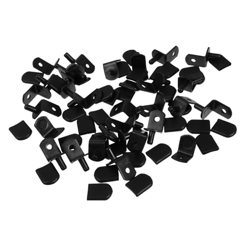 SOIMISS 50 Stück Förmige Regalstützstifte aus Eisen mit Gummihülle Stabile und Langlebige Schrankregalhalterungen Rostfrei Wackel Geeignet für Holzregale und Möbel von SOIMISS