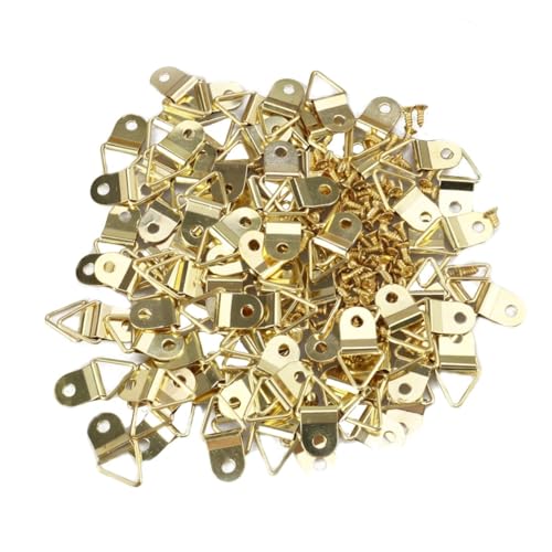 SOIMISS 50 Stück Kleine Dreieck D Ring Aufhänger mit Schrauben Kupferbeschichtete Einzelloch Halter für Bilderrahmen Stabile Aluminiumlegierung Einfache Montage für Fotos und Kreuzstich SOIMISS 50 Stück Kleine Dreieck D Ring Aufhänger mit Schrauben Kupferbeschichtete Einzelloch Halter für Bilderrahmen Stabile Aluminiumlegierung Einfache Montage für Fotos und Kreuzstich von SOIMISS