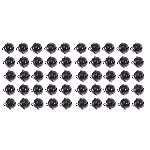 SOIMISS 50 Stück Metall-Glöckchen Schwarz Weihnachten Metall Rund Mini-Glocken Schmuck Ornamente Für Windspiele DIY-Party-Dekoration 22 Mm von SOIMISS