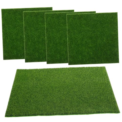 SOIMISS 5Stücke Künstliches Gras für Mikrolandschaften Realistischer Dekorationsrasen für Garten und DIY Projekte Hochwertige Gartenaccessoires Langlebigem von SOIMISS