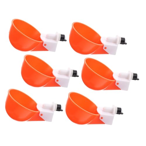 SOIMISS 6 Stück Automatische Hühnertrinker Wasserspender für Geflügel Robuste Trinkschalen Einfach zu Füllende Hühnerwasserbecher für Hygiene für Hühner Küken und Vögel von SOIMISS