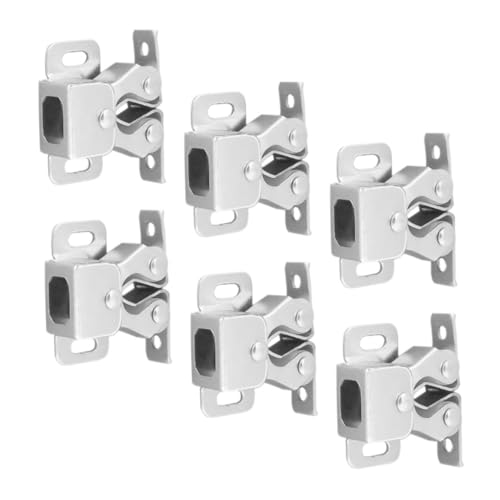 SOIMISS 6 Stück Möbel Schnäpper Doppelte Rollenschnäpper für Schranktüren Türkugelriegel für Schrank und Kleiderschrank Nickelbeschichtet Langlebig und Robust von SOIMISS