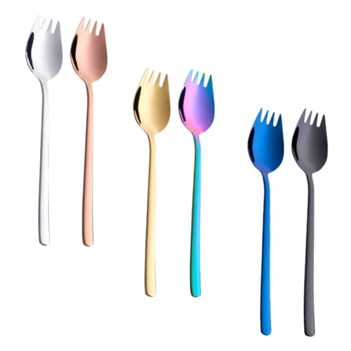 SOIMISS 6 Stück Teiliges Edelstahl Spork Multifunktionale Nutzung als Gabel und Löffel Rostfrei Kompakt und Leicht Geeignet für Obst Dessert und Salat Komfortabel Verschleißfest Modernes SOIMISS 6 Stück Teiliges Edelstahl Spork Multifunktionale Nutzung als Gabel und Löffel Rostfrei Kompakt und Leicht Geeignet für Obst Dessert und Salat Komfortabel Verschleißfest Modernes von SOIMISS