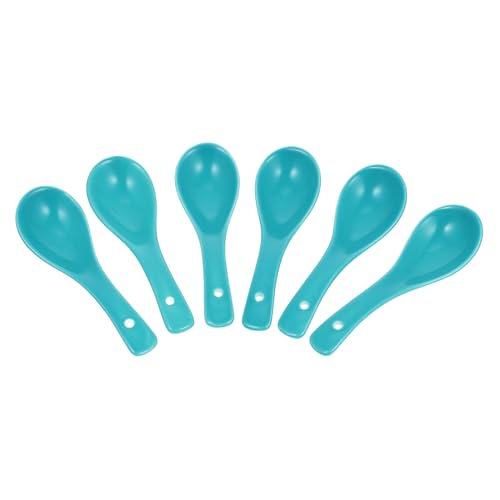 SOIMISS 6 Stück Teiliges Keramik Suppenlöffel in Himmelblau Vielseitige Porzellan Esslöffel für Suppe und Dessert Stilvolles und Praktisches Design für Täglichen Gebrauch von SOIMISS