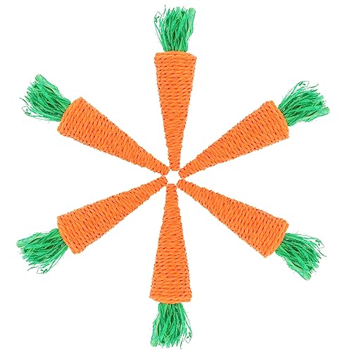 SOIMISS 6 Stück Teiliges Kleine Haustier Kauspielzeuge aus Geflochtenem Papierseil Karottenform Langlebig und Sicher als Osterdekoration und Zahnpflege für Kaninchen Meerschweinchen und SOIMISS 6 Stück Teiliges Kleine Haustier Kauspielzeuge aus Geflochtenem Papierseil Karottenform Langlebig und Sicher als Osterdekoration und Zahnpflege für Kaninchen Meerschweinchen und von SOIMISS