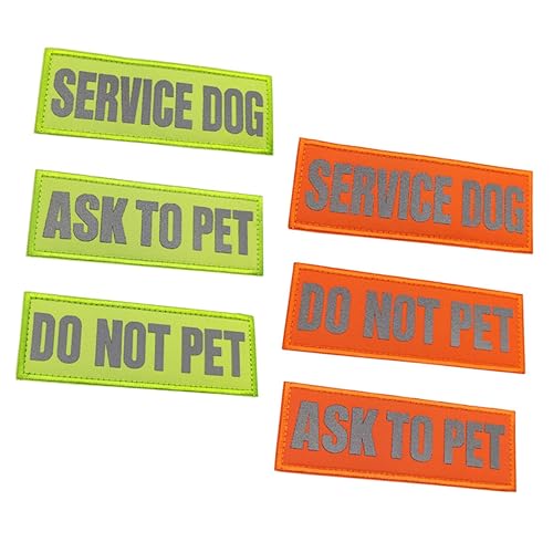 SOIMISS 6 Stück Teiliges Reflektierendes Service Hund Patch für Geschirre Selbstklebend Robustes Nylon Sicherheitszeichen Do Not Pet Ask To Pet für Outdoor Aktivitäten und Trainingswesten SOIMISS 6 Stück Teiliges Reflektierendes Service Hund Patch für Geschirre Selbstklebend Robustes Nylon Sicherheitszeichen Do Not Pet Ask To Pet für Outdoor Aktivitäten und Trainingswesten von SOIMISS