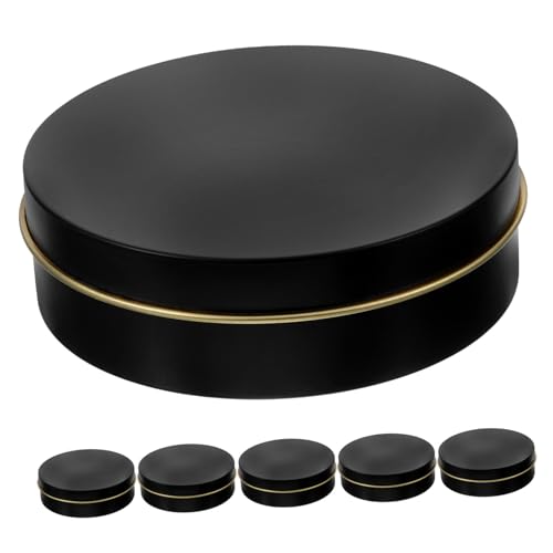 SOIMISS 6 Stück Teiliges Runder Kerzen Aufbewahrungsboxen Multifunktionale Dosen für Kosmetik und Kerzen Praktische Reisebehälter Schwarz von SOIMISS