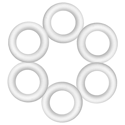 SOIMISS 6stücke Schaumstoffkreise Zum Basteln DIY Handwerk Ornamente Unbemalt Schaumstoffkreis Für Heimwerker Party-schaummodelle Schaumstoffrohling-dekor Heimwerkerbedarf von SOIMISS
