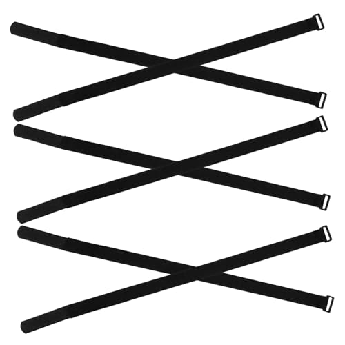 SOIMISS 6 Stück Teiliges Verstellbare Strapazierfähige Fixiergurte für Garten und Strandsonnenschirme Multifunktionale Wiederverwendbare Outdoor Befestigungsbänder Breit Schwarz von SOIMISS