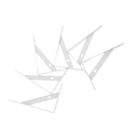 SOIMISS 6 Stück Wandregalhalterungen aus Langlebigem Stahl Einfache Montage ohne Spezialwerkzeug Multifunktionale Regalträger für Küche Bad Büro und Wohnzimmer Rostfrei Platzsparend Weiß von SOIMISS