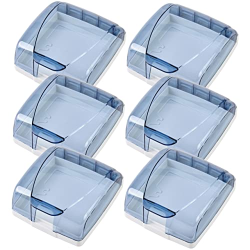 SOIMISS 6Stücke Selbstklebende Wasserdichte Steckdosenabdeckung für Badezimmer Transparente Schutzabdeckung für Innenräume für Wohnzimmer und Büro von SOIMISS