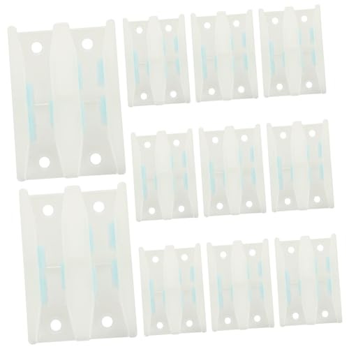 SOIMISS 8 Stück Teiliges Glasschiebetür Bodengleiter Kunststoff Langlebiger Bodenführung für Duschtüren Präzise Verstellbar Geräuscharm Einfache Montage ohne Nut Weiß Geeignet für von SOIMISS