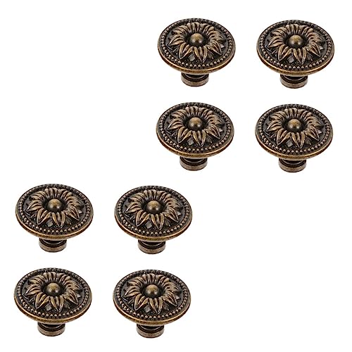 SOIMISS 8 Stück Teiliges Schubladengriffe Vintage Blumenform Bronze Antikoptik Möbelknöpfe für Schranktüren und Kommoden Rostbeständig Stabil für Wohn und Büroeinrichtung von SOIMISS