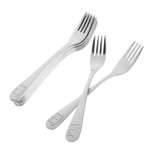 SOIMISS 9 Stück Teiliges Edelstahl Dessertgabel mit Langem Griff Rostfreie Obstgabeln Kuchengabeln und Snackspieße für Partys Cafés Bars Ergonomisch Bruchfest Vielseitig Einsetzbar von SOIMISS