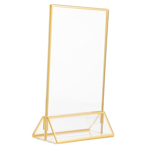 SOIMISS Acryl Schilderhalter mit Goldenen Kanten Stabiler Preisständer für Menüs und Getränke für Restaurants Hochzeiten und Events SOIMISS Acryl Schilderhalter mit Goldenen Kanten Stabiler Preisständer für Menüs und Getränke für Restaurants Hochzeiten und Events von SOIMISS