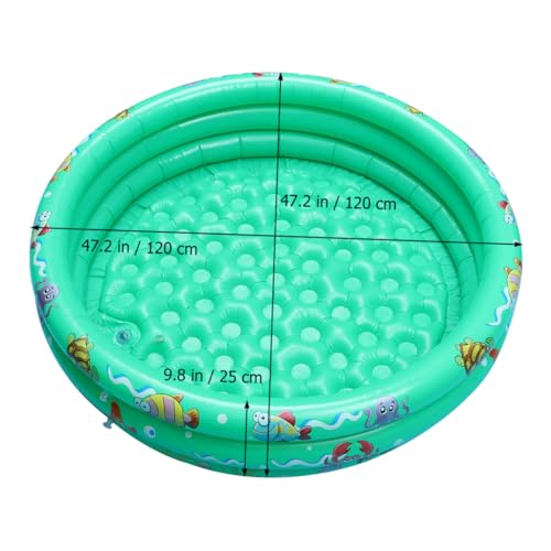 SOIMISS Aufblasbarer Kinderpool Wasserbett Grün Selbstaufblasend Plastikwasserbecken für Junge Mädchen Monate Sommerplansche Spielspaß von SOIMISS