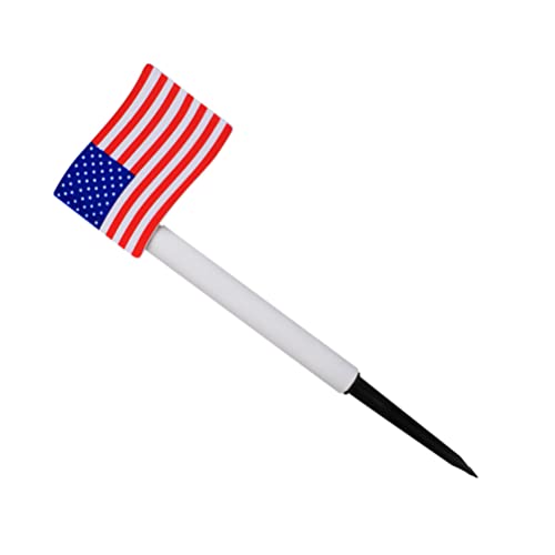 SOIMISS Außenlampe Amerikanische Flagge Solareinsatz Solar Power LED- Bürgersteig Flagge Lichter Garten Akzent Licht Rasen Dekoratives Licht für Unabh?ngigkeitstag American Party von SOIMISS