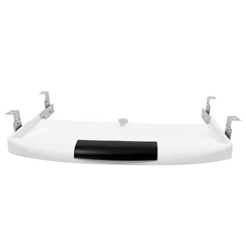SOIMISS Ausziehbare Tastaturablage mit Mausplatte Geräuschlose Schubladenschiene Dual lagiges Design für Tastatur und Maus Platzsparend Integrierter Schreibtisch Organizer für Effizientes von SOIMISS