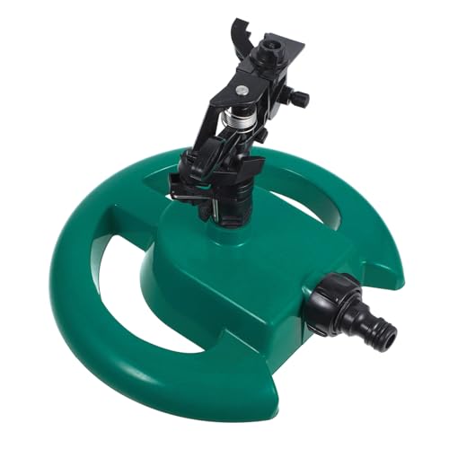 SOIMISS Automatischer Rotierender Gartensprinkler Kunststoff Bewässerungssystem für Wiese Blumen Gemüse Grün Drehbare Sprinklerdüse mit Rundem Sockel Praktisches Gartenbewässerungszubehör von SOIMISS