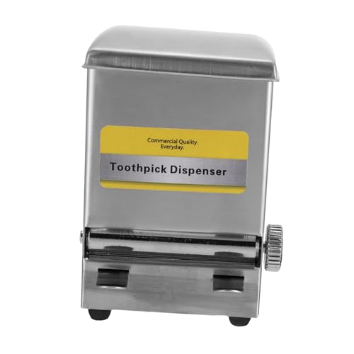 SOIMISS Automatischer Zahnstocher-Spender aus Edelstahl mit Retro-Design Langlebig und Praktisch Verschließbare Aufbewahrungsbox für Zuhause und Gastronomie Eleganter Zahnstocher-Organizer von SOIMISS