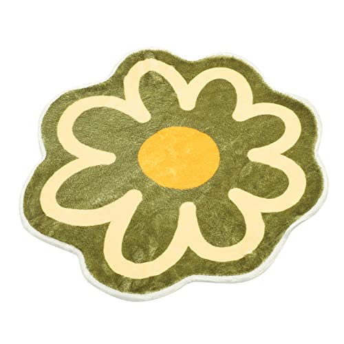 SOIMISS Blumenform Rutsch Bodenteppich Vielseitige Badezimmermatte Wasserabsorbierend Flauschig für Schlafzimmer und Wohnzimmer Hochwertige Verarbeitung Rutschfester Untergrund von SOIMISS