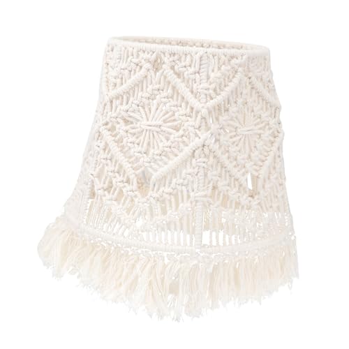 SOIMISS Boho Makramee Lampenschirm aus Baumwollseil Handgefertigt Gewebter Lampenschirm für Steh Tischlampen Stilvolle Wohn Schlafzimmerdekoration Gemütliche Atmosphäre Vielseitig SOIMISS Boho Makramee Lampenschirm aus Baumwollseil Handgefertigt Gewebter Lampenschirm für Steh Tischlampen Stilvolle Wohn Schlafzimmerdekoration Gemütliche Atmosphäre Vielseitig von SOIMISS