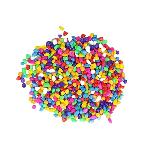 SOIMISS Bunte Aquariumsteine Unregelmäßige Mini für Fischbecken Dekoration Polierte Farbige Steine ohne Kanten Vielseitig für Gartendeko Vasen Pflanzen Geeignet von SOIMISS