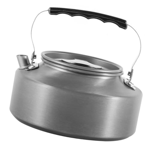 SOIMISS Camping Wasserkocher aus Aluminium Leichter Outdoor Teekessel mit Hitzeisoliertem Griff Kompakter Multifunktionaler Kaffeekessel für Wandern Picknick und Rucksacktouren von SOIMISS