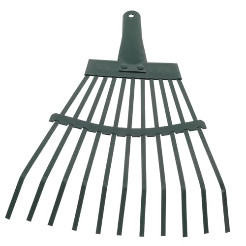 SOIMISS Carbonstahl Laubrechen Handrechen Gartenwerkzeug für Laub und Gras Rasen und Künstlichem Gras Leicht Effizient zur Laub Gartensäuberung von SOIMISS