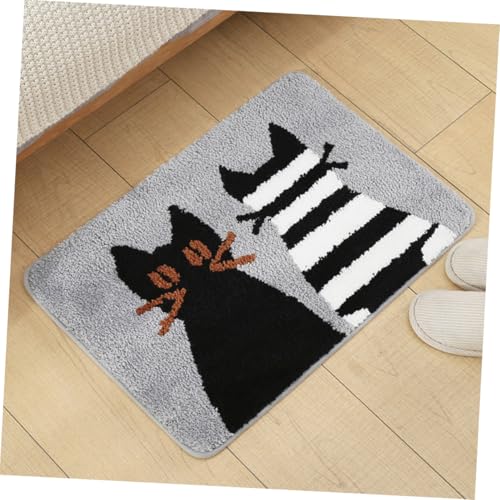 SOIMISS Cartoon Katzen Badteppich Mikrofaser Badematte Saugfähig rutschfest Weicher Anti rutsch Badezimmerteppich Umweltfreundliche Duschmatte Fußmatte Fußmassage von SOIMISS