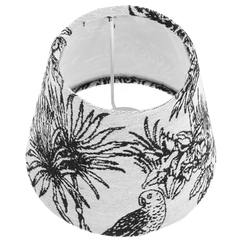 SOIMISS Clip Lampenschirm mit Tropischer Stickerei Ersatz für Tischlampe Langlebiger Stoff Lampenschirm für Wandleuchten und Stehlampen Raffinierter Look von SOIMISS
