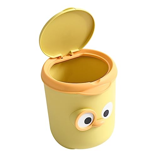 SOIMISS Desktop Mülleimer mit Deckel Süßer Cartoon Abfalleimer für Schreibtisch Mini Mülleimer für Büro und Zuhause Geruchsneutraler Müllbehälter Gelb SOIMISS Desktop Mülleimer mit Deckel Süßer Cartoon Abfalleimer für Schreibtisch Mini Mülleimer für Büro und Zuhause Geruchsneutraler Müllbehälter Gelb von SOIMISS