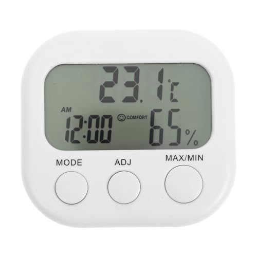SOIMISS Digitales Thermometer mit Großem Display Kompaktes für Innenräume Feuchtigkeitsmesser mit Tischständer Langlebiges Abs für Zuhause und Büro von SOIMISS