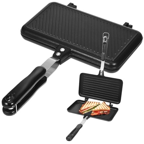 SOIMISS Doppelseitige Sandwichpfanne aus Antihaftbeschichtet Hitzebeständig Abnehmbare Bratpfanne für Toast Omelette Waffeln für Frühstück und Snacks SOIMISS Doppelseitige Sandwichpfanne aus Antihaftbeschichtet Hitzebeständig Abnehmbare Bratpfanne für Toast Omelette Waffeln für Frühstück und Snacks von SOIMISS