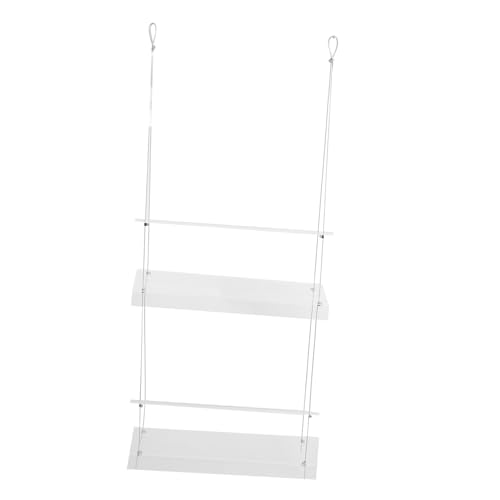 SOIMISS Doppelstöckiges Transparentes Pflanzenregal zum Hängen für Fenster Platzsparender Blumentopfhalter aus Acryl für Innenräume Geeignet für Kräuter Sukkulenten Mikrogrün und Blumen von SOIMISS