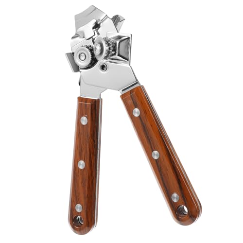 SOIMISS Multifunktionaler Dosenöffner mit Holzgriff aus Edelstahl Robuster Flaschenöffner für Dosen Gläser und Flaschen Ergonomisches Design für Einfachen Gebrauch Küche von SOIMISS