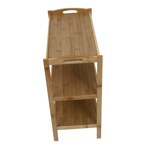 SOIMISS Dreistöckiges Holz Schuhregal Schmaler Schuhschrank mit Natürlichem Material Platzsparendes Schuhaufbewahrungssystem für Flur und Wohnzimmer Schlichtes Design Passend zu Moderner von SOIMISS