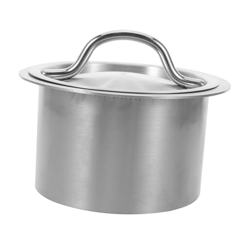 SOIMISS Edelstahl Abfallklappe Rund Einbau Müllschacht mit Deckel Einlass für Arbeitsplatte Küchen Müllentsorgung Küchenstationen Platzsparend Leicht zu Reinigen von SOIMISS