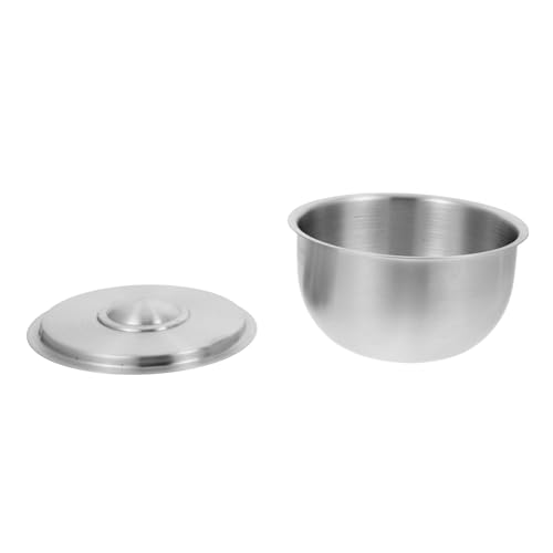 SOIMISS Edelstahl Dampf Schale mit Deckel Multifunktionale Hitze Kältebeständige Schüssel Rutschfester Boden Leicht für Camping Picknick Zuhause Geeignet von SOIMISS