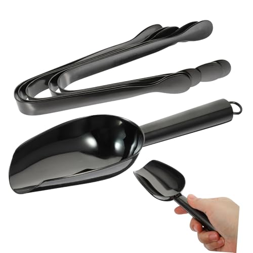 SOIMISS Edelstahl Eiswürfel Schaufel und Zange Große Kapazität Glatte Polierte Oberfläche Multifunktional für Kaffee Bohnen Getreide und Eiswürfel Robust und Geruchsneutral Einfach zu von SOIMISS