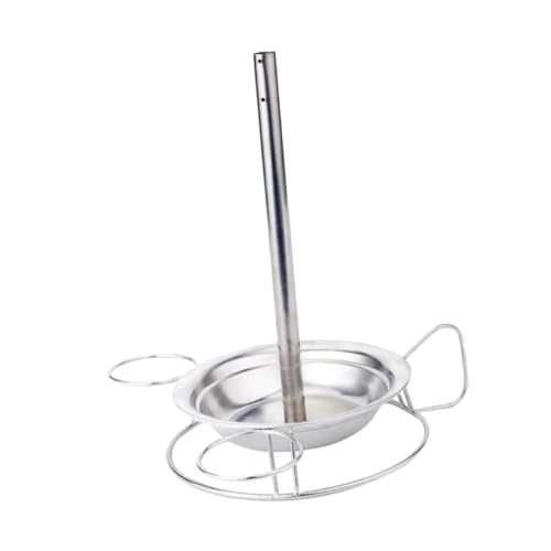 SOIMISS Edelstahl Hähnchenhalter mit Platten Aufrechter Grillrost zum Braten von Geflügel Robustes Roaster Rack für Gasgrill Holzkohlegrill und Backofen für Outdoor Camping und BBQ von SOIMISS