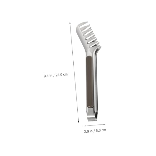 SOIMISS Edelstahl Lebensmittelklammer Pasta Clip Multifunktional Hitzebeständig Leicht Küchenzange Servierzange für Pasta Brot Silber SOIMISS Edelstahl Lebensmittelklammer Pasta Clip Multifunktional Hitzebeständig Leicht Küchenzange Servierzange für Pasta Brot Silber von SOIMISS