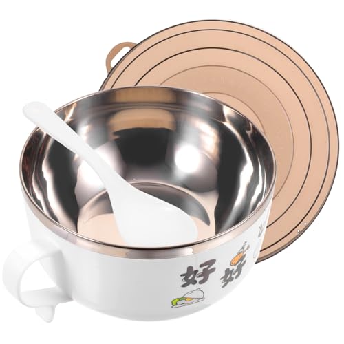 SOIMISS Edelstahl Ramen Schüssel mit Deckel Isolierte Nudelschale Wiederverwendbare Lunchbox für Heiße und Kalte Speisen Robust Rostfrei Großes Fassungsvermögen für Reis Obst und Suppen SOIMISS Edelstahl Ramen Schüssel mit Deckel Isolierte Nudelschale Wiederverwendbare Lunchbox für Heiße und Kalte Speisen Robust Rostfrei Großes Fassungsvermögen für Reis Obst und Suppen von SOIMISS