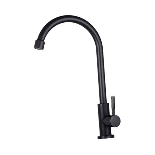 SOIMISS Edelstahl Wasserhahn Küchenarmatur Drehbar Einzel Auslauf Kaltwasser Wasserhahn Spülbecken Badarmatur Langlebig Einfach zu Reinigen und Montieren für Küche und Badezimmer von SOIMISS
