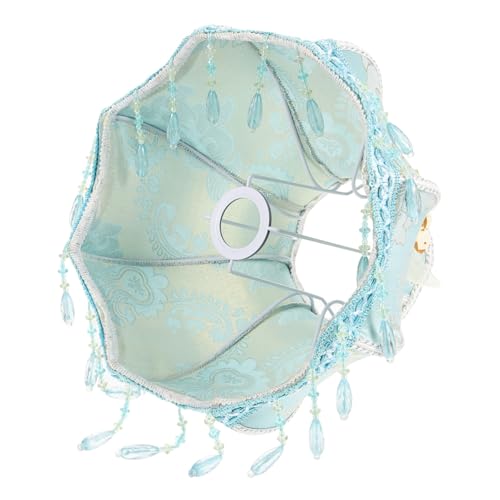 SOIMISS Eleganter Fransen Lampenschirm Stoff Vintage Tischlampe Stehlampe Europäisches Design für Schlafzimmer Wohnzimmer für Akzentbeleuchtung von SOIMISS