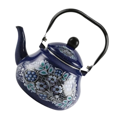 SOIMISS Emaille Teekessel Retro Wasserkocher mit Ausguss Dekorative für Camping und Zuhause Praktischer Wassertopf Leicht zu Reinigen und Langlebig von SOIMISS